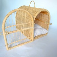 Lit pour chat en rotin naturel de haute qualité, écologique, mignon et luxueux, avec motif animal, canapé pour animaux de compagnie avec housse amovible, lavage à la main
