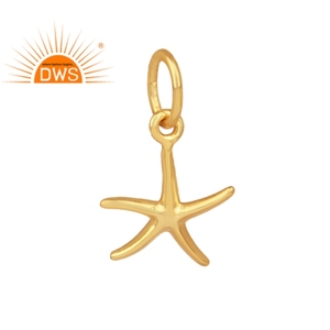 Colgante hecho a mano en forma de estrella, joyería de diseño, al por mayor, chapado en oro de 18k, Plata de Ley 925, joyería - Product Image 1