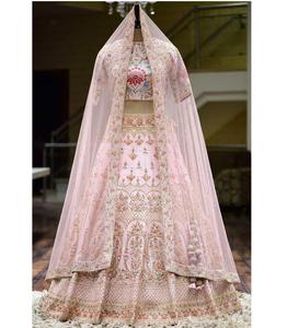 Mais atraente casamento nupcial desgaste algodão seda lehenga choli com dupatta pesado bordado trabalho desgaste das mulheres indianas étnica