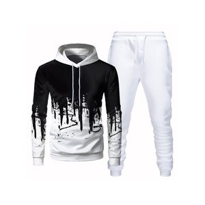 Ensemble 2 pièces pour homme, coupe ajustée, sweat-shirt à capuche et pantalon de jogging, impression personnalisée de haute qualité, sublimation 3D, survêtement d'hiver - Product Image 2