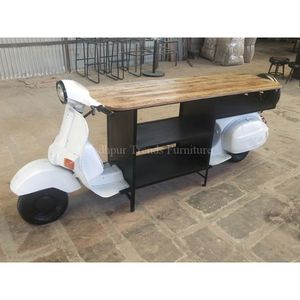 Scooter indio para muebles de sala de estar de estilo de restauración por la famosa mesa de consola de fabricante en estilo automotriz India - Product Image 1