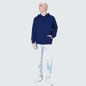 Sweat-shirt à capuche zippé pour homme, personnalisé, écologique, coupe-vent, en polaire épaisse, style décontracté, avec poche kangourou et couleur contrastante - Product Image 2