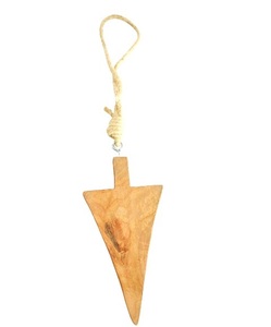 LLavero de madera para decoración navideña, adorno colgante de alta calidad con cuerda colgante, Corazón - Product Image 1