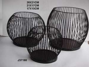 Black Cage <b>Candle</b> Holder Pillar <b>Candle</b> Wire Set Decorative <b>Candle</b> <b>Lantern</b> for Table Centerpiece Home Decoration Set of 3 Pcs - Product Image 2