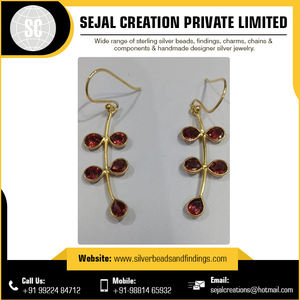 925 <b>Sterling</b> <b>Silver</b> Round Gemstone Earrings for Gifts and Parties - Product Image 2