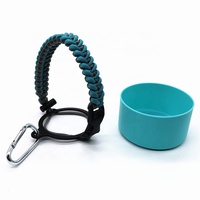 Bouteilles d'eau en polyester à large ouverture pour la survie en plein air, écologiques, pour les meilleures ventes, avec sangle, 12-64 oz