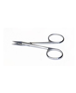 เครื่องมือผ่าตัดกรรไกรขนาดเล็ก Iris 8ซม. ตรงปลายคมสแตนเลส - Product Image 2
