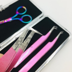 Pinzas profesionales para extensión de pestañas de visón, acero inoxidable de alta calidad, logotipo personalizado duradero, Punta Lisa/dentada sostenible - Product Image 1