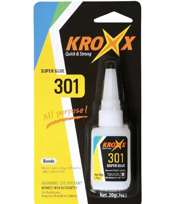 KROXX barang laris merek 301 Cyanoacrylate perekat lem SUPER terkenal Tiongkok Rusia