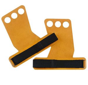 Poignées d'entraînement en cuir synthétique, 2 trous de traction, compatibles gymnastique - Product Image 1