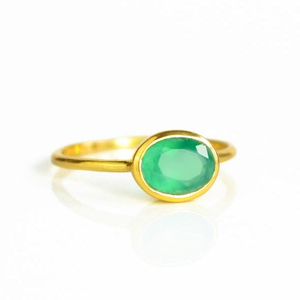 Bague en flacon de luxe pour bijoux, anneau en or bordé de Quartz, forme de goutte - Product Image 1