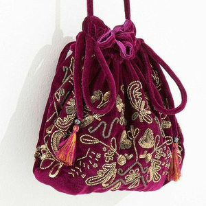 Bolsa de diseño deslumbrante con bordado elegante de DABKA, cuentas de cristal, piedra para trabajar en bolsas para fiesta y boda @ 2022 - Product Image 1