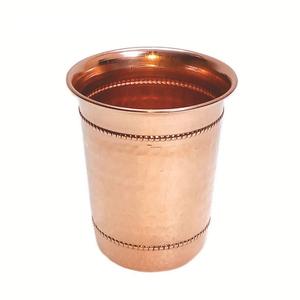 Vasos de vidrio de cobre para decoración del hogar Cristalería pulida con textura martillada de proveedor indio a un precio económico - Product Image 1