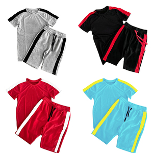 2021 Men T-Shirts 2 Piece Sets Summer Cotton Short Sleeve T Shirts+Shorts - Product Image 2
