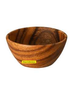 Bol à salade en bois de manguier vintage fabriqué à la main Design personnalisé Décor de cuisine rustique écologique Plat de service élégant artisanal - Product Image 1