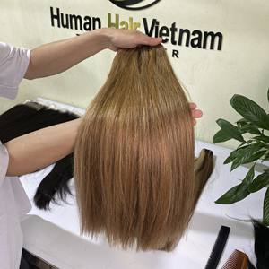 Extensiones de cabello humano 100% brasileño, pelo de trama de Color marrón liso de alta calidad, venta al por mayor - Product Image 2