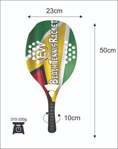 Raquettes de beach tennis sur mesure 100% carbone fibre de verre pour padel/aspaddle avec logos et combinaisons de couleurs 320-340g 50cm - Product Image 2