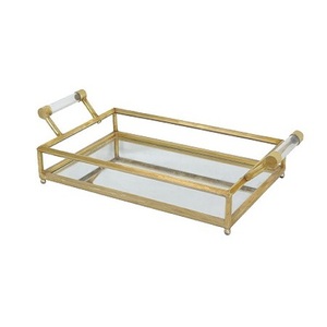 Metal And <b>Mirror</b> Food Serving <b>Tray</b> Highest Quality <b>Rectangle</b> Shape Food Serving <b>Tray</b> For Wholesale Supplier - Product Image 2