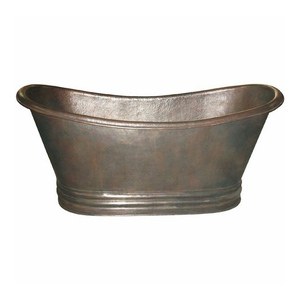 Premium Oversized Freestanding Copper Bath Handmade Pure Solid copper Free <b>standing</b> Double Slipper Bath Tub Copper - Product Image 1