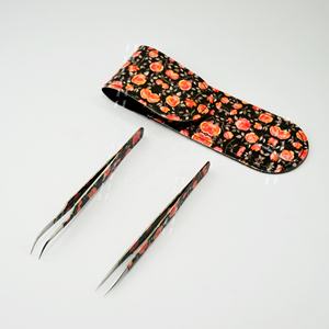 Pince à épiler plasma noire lisse personnalisée 2 pièces pince à épiler extensions de cils méga volume de haute qualité - Product Image 3