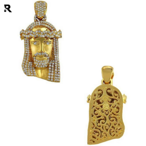 Pendentif tête de jésus, en diamant de 14K, jaune, blanc, or, 2.25 carats à 5.50 CT, livraison gratuite - Product Image 5