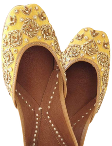 Collection Ssumaira Sandales Traditionnelles Faits Main pour Femme Khussa Pakistanais Jutti Pendjabi Chappal Multani Khussa Ethnique - Product Image 5