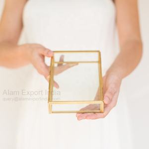 Boîte à photos en verre et métal pour le rangement - Product Image 5