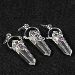 Crystal Quartz Double Point Pendants - Product Image 1