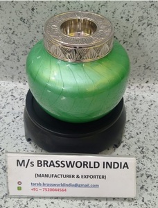 <b>tea</b> light cremation <b>urn</b> to light a candle in memory funeral supplies Brassworld India - Product Image 5
