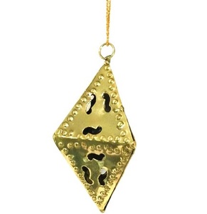 METAL BRASS COLOUR CHRISTMAS DECORATION HANGING ORNAMENT HIGH QUALITY CHRISTMAS <b>TREE</b> DECORATION - Product Image 1