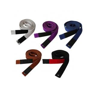 2021 High Quality 100% Cotton Multi-Color Karate BJJ Judo Taekwondo <b>Belt</b> for MMA Martial Arts Wear - Product Image 6