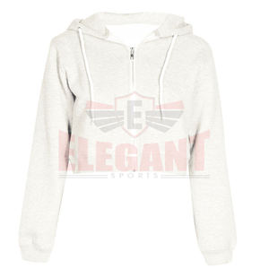 Women <b>Crop</b> zipper Hoodie Customized Logo Latest Lady zip up Hoodies Women <b>Long</b> <b>Sleeve</b> <b>Crop</b> <b>Top</b> Short Hoodies - Product Image 4