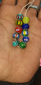 Custom Made Chevron Glass <b>Beads</b> Different Designs in Multi Colors and Custom Made Colors Available in Sizes From 2 mm to 25 mm - Product Image 3