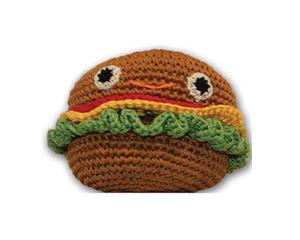 Hammie the Hamburger" Organic Cotton Small Dog Toy - Product Image 1
