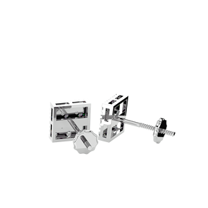 Pendientes cuadrados con racimo de diamantes naturales redondos de 0,30 CTW para mujer, aniversario |   Cierre de Rosca de Oro de 10K, Diseño Premium Seguro - Product Image 4