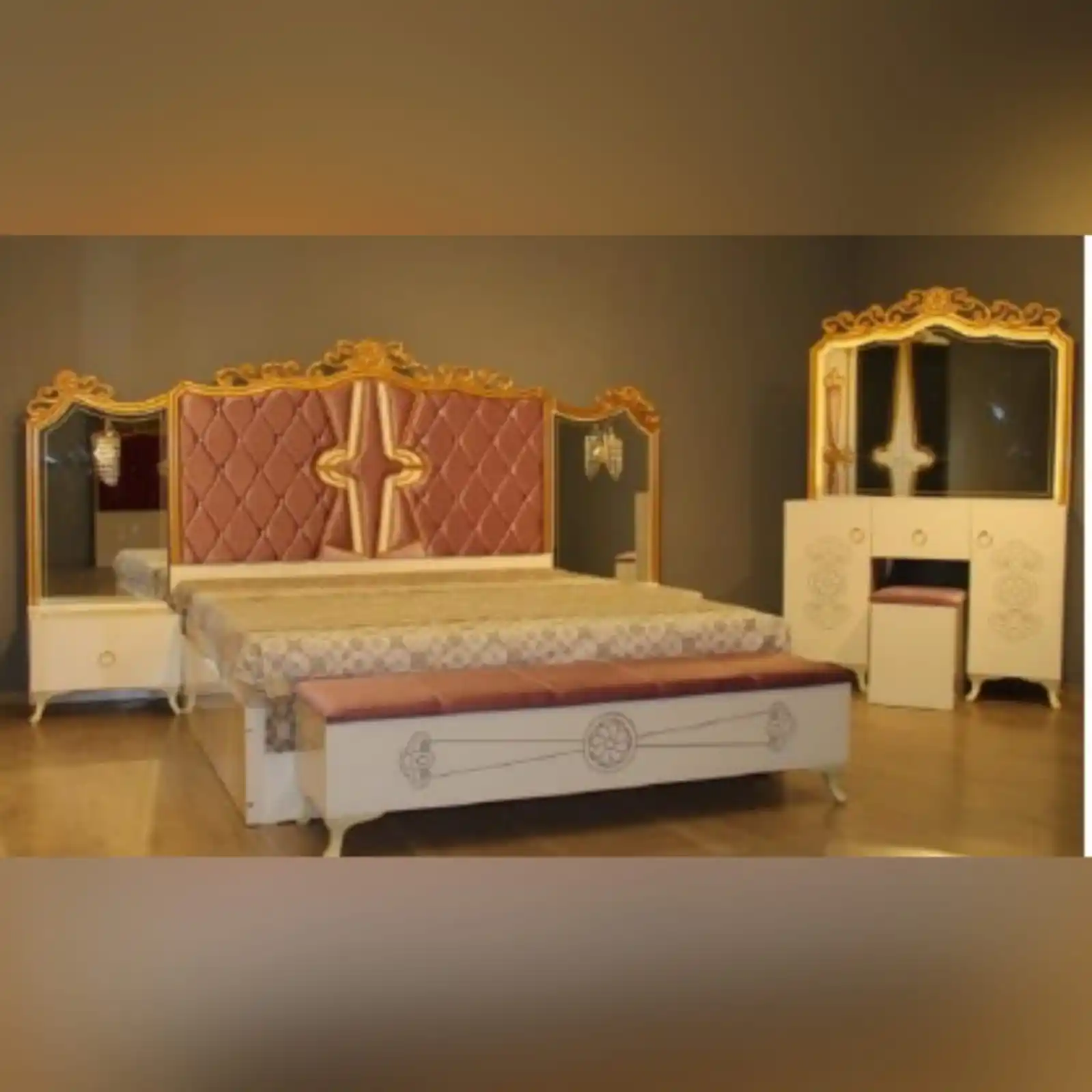 Komple özelleştirilmiş ahşap mobilya tasarımı en çok satan şık ürün Modern yüksek kalite yatak odası takımı