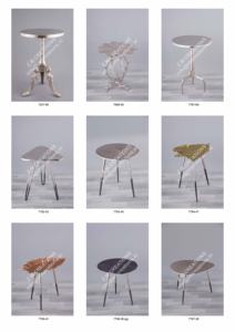 Table basse de style européen avec dessus en marbre Design intérieur fixe rond avec cadre en métal Table basse de meubles modernes de style italien - Product Image 4