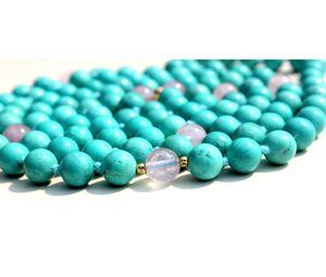 สร้อยคอหินคริสตัลบำบัดลูกปัดแบบทิเบตมาลา108เม็ด - Product Image 5