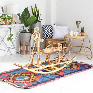 CHEVAL À BASCULE EN ROTIN NON TOXIQUE, ROBUSTE ET DURABLE / MEUBLES EN ROTIN POUR ENFANTS MEILLEUR PRIX DU VIETNAM // Rachel : +84896436456 - Product Image 6