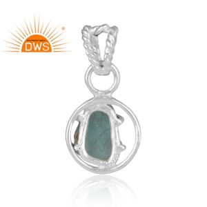 Fait à la main Collier Délicat en Argent 925 avec Prehnite Calcédoine Pierres Précieuses 18 Pouces Menton Pendentif Collier Bijoux - Product Image 3