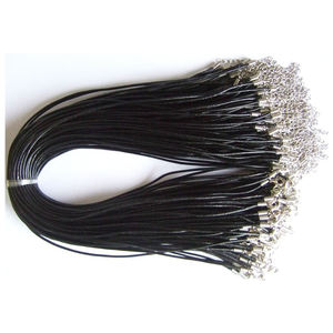 Indian Genuine 1.5mm <b>Black</b> Shiny Leather <b>Cord</b> Handmade 18inches Necklace for Kids Bohemian Style Animal Pattern Anniversary Low - Product Image 2