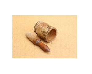 Wood <b>Mortar</b> and Pestle Spice Tools Antiskid <b>Mortar</b> and Pestle With Lid for Customized Size and Sale Product - Product Image 5
