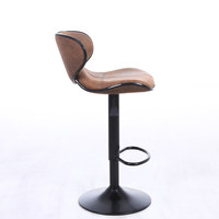 Chaise de barre élévatrice en PU de style européen Chaise de bureau pivotante au design moderne avec cuir synthétique de type papillon pour la maison Hôtel Salle à manger