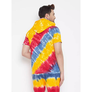 Ensemble de survêtement sublimé à capuche pour homme, pull à manches courtes, vêtements de sport personnalisés, fournisseur en gros - Product Image 4