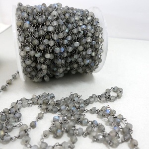 Perles en pierres précieuses Labradorite naturelles, chapelet perlée fait à la main, acheter en ligne, prix en gros - Product Image 3