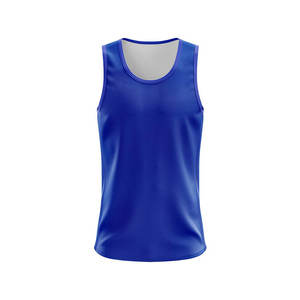 Débardeur de sport pour homme personnalisable séchage rapide anti-boulochage respirant tricoté maillots dentelle bouton décoration décontracté - Product Image 1