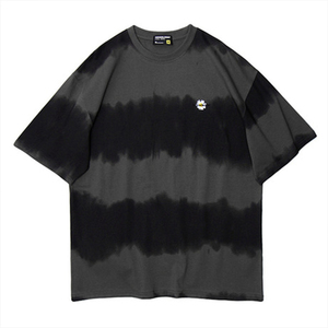 เสื้อยืดโอเวอร์ไซส์ทรงบ็อกซี่ ฮิปฮอป ผ้าแคนวาสหนา 140gsm ทรงดรอปโชว์เดอร์ พิมพ์ลายกราฟิก ล้างสีแบบแอซิดวอช สั่งทำได้ สำหรับผู้ชาย - Product Image 4