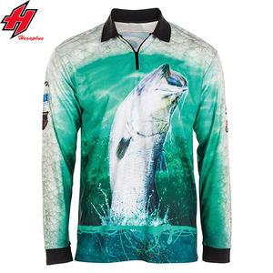 Polos de manga larga para hombre, camisetas de pesca de manga larga por sublimación, ropa de fitness al por mayor - Product Image 5