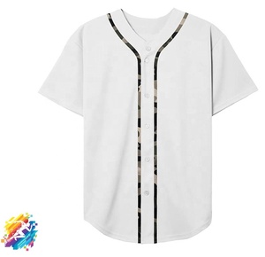 Maillot de baseball Dodger authentique professionnel sur mesure 100% polyester col en V manches courtes respirant séchage rapide - Product Image 1