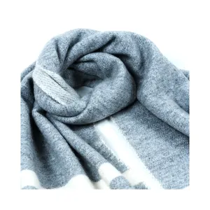 Winter Wear Low Price Offer On Stoles And Scarves For Women Best Thick Felted Cashmere Scarf With Stripe Pattern